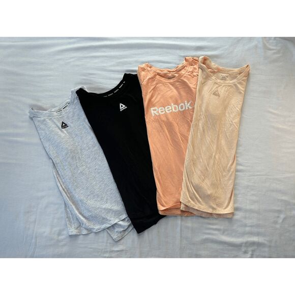 Reebok Workout/Athletic Shortsleeve Shirt Lot of Four, Size Large/Medium Peach - Picture 1 of 7